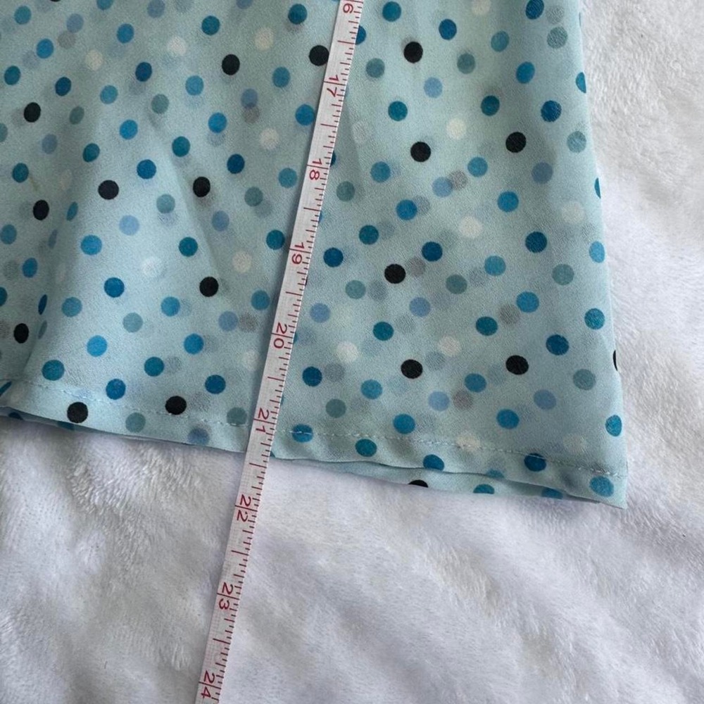 A. Byer blue polkadot side tie babydoll tank top y2k vintage mcbling - Picture 6 of 7